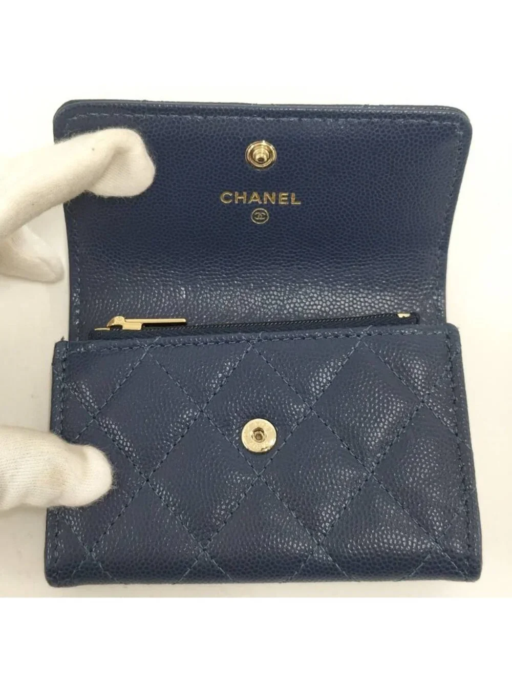 Chanel Coin Case Card Navy